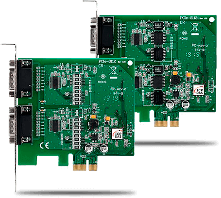 Carte de communication PCIe-S112 munie de bus PCI Express et 2 ports RS-232